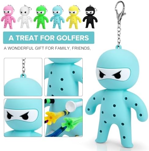 Golf Tee Holder, Ninja Portable Funny Golf Tees Holder Keychain Golf Gift Golf - Image 3