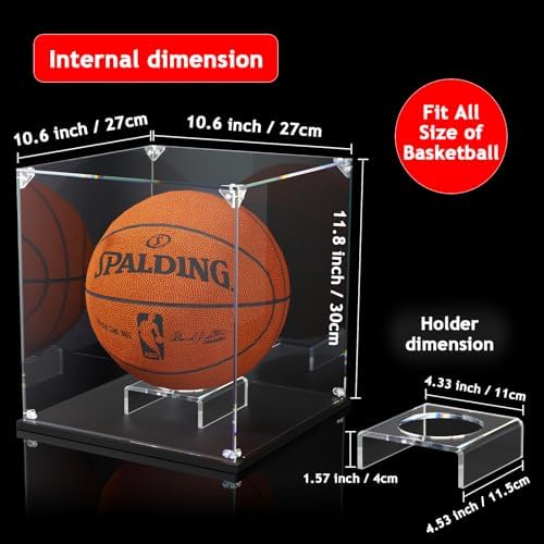 KOLIPI Basketball Display Case, 10.6x10.6x11.8 in - Image 6