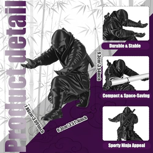Tenceur Ninja Pen Holder 3D Printed Black Samurai Warrior Desk Organizer - Image 2