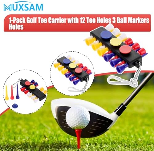 MUXSAM Black Golf Tee Holder for Bag - Image 3