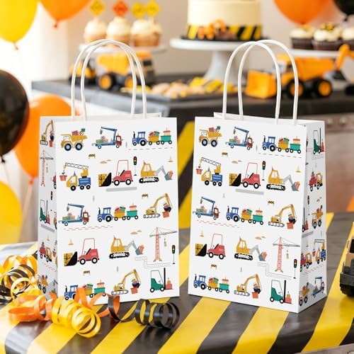 Hxezoc 12 Pieces Construction Vehicle Gift Bags - Image 7