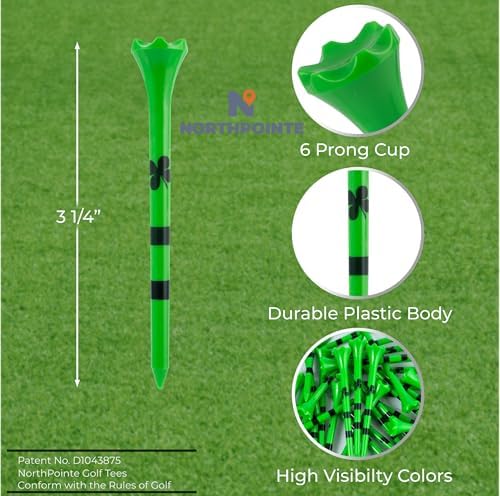 NorthPointe 3 ¼ Neon Plastic Golf Tees – Highly Visible Bright Colors - Image 3
