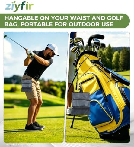 Golf Tee Pouch Detachable Golf Valuables Pouch Golf Ball Bag - Image 6