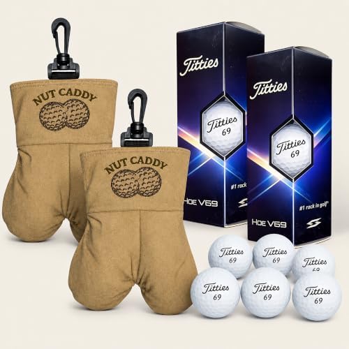 Funny Nut Caddy Blue 69 Golf Ball Holder by ScaleWearDesign