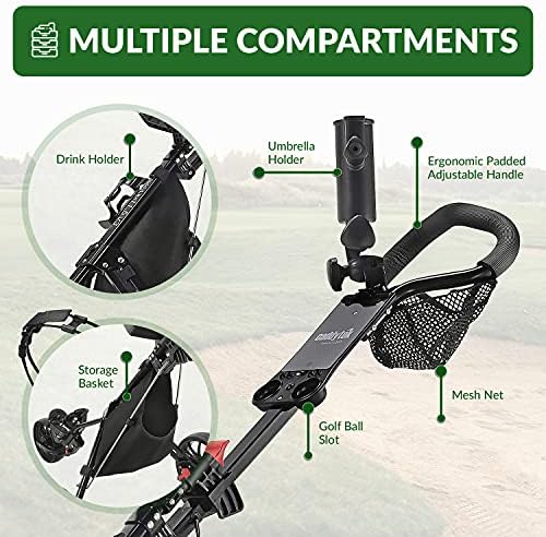Caddytek CaddyLite 11.5 V3 Golf Push Cart - Image 3