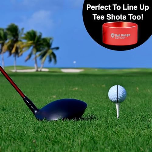 Aim Stripe, Golf Ball Alignment Tool, Full Metal, Training Aid - Image 4