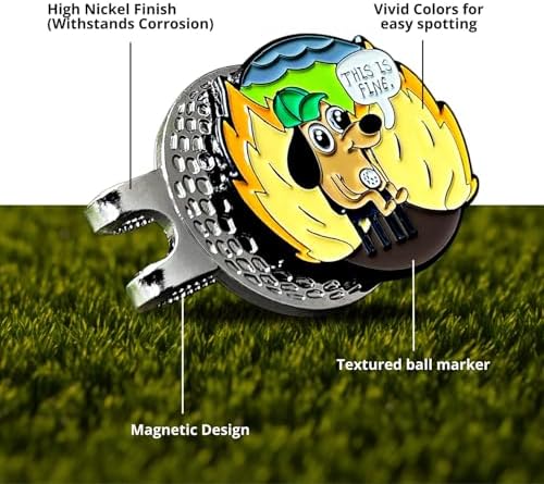 wolph This is FINE Golf Ball Marker Hat Clip – Magnetic & Durable Golf - Image 3