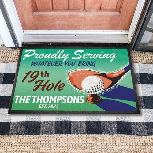 Personalized Golf Doormat – Retro 19th Hole Welcome Mat - Image 3
