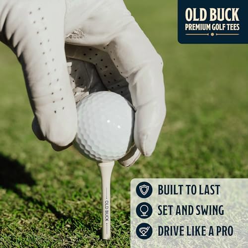 Old Buck 2 3/4" Bamboo Golf Tees, Premium Wooden Driver Tees in Cigarette-Style - Image 4