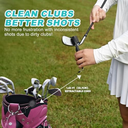 15 Pcs Golf Accessories Kit, Includes Cleaner Brush Towel Tees Golf Ball Bag - Image 7