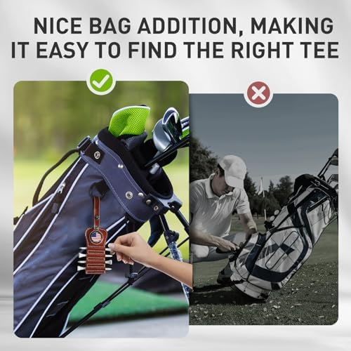 VEASAERS Golf Tee Holder with USA Ball Marker & 4 Wood Tees - Image 5