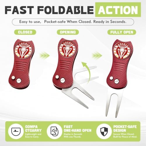 5-in-1 Fold Golf Divot Tool - Image 3