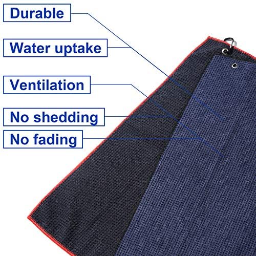 2 Pack 16" x 24" Tri-fold Golf Towel Set - Image 4