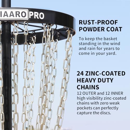 PDGA Approved HIAARO PRO Disc Golf Basket, Portable Disc Golf Target - Image 3