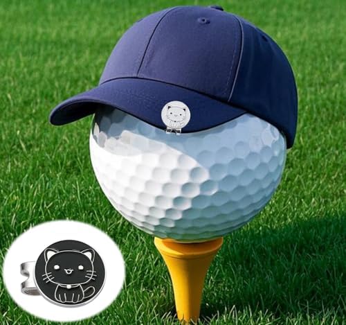 Adhere Golf Ball Markers Personlized Double Side Cute cat Logo Enamel - Image 5