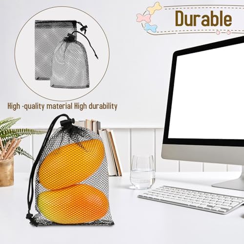 Sliverdew 10PCS Small Mesh Bags Drawstring Black Nylon Mesh Drawstring Bag Mini - Image 6