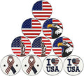 Lot of 10 Golf Ball Markers Assorted Patterns by PINMEI