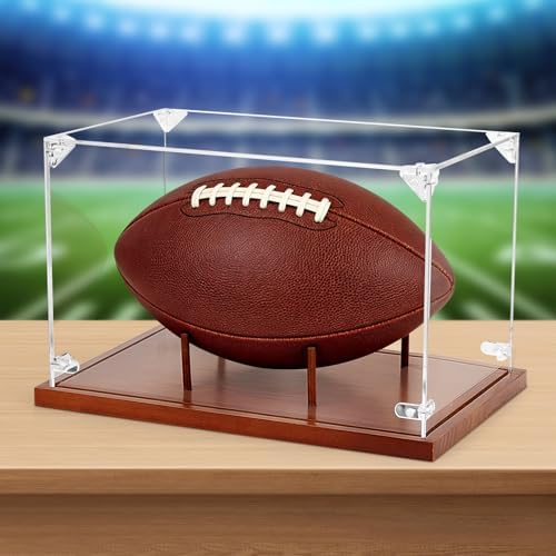Clear Acrylic Football Display Case - Image 3