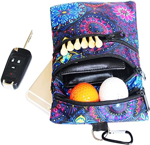 Golf valuables pouch, zipper golf ball bag - Image 4