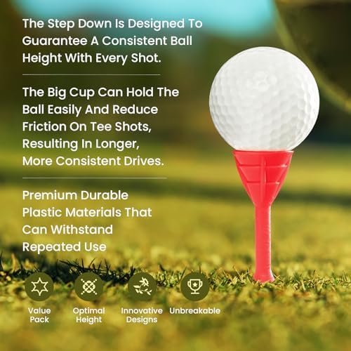 Unbreakable Plastic Golf Tees 3 1/4 Inch 20/40 Pack - Image 4