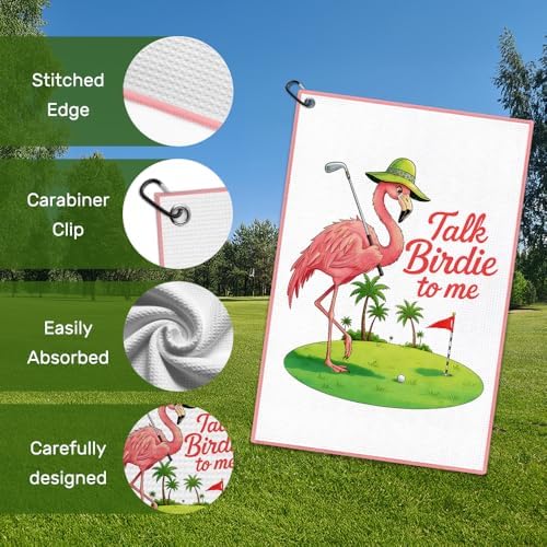 Talk Birdie to Me Golf Towel - Image 3