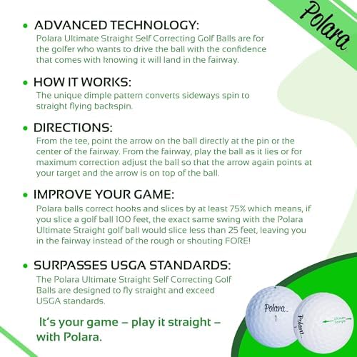 Polara Self-Correcting Golf Balls, Soft Feel, Straighter Flight - Image 3