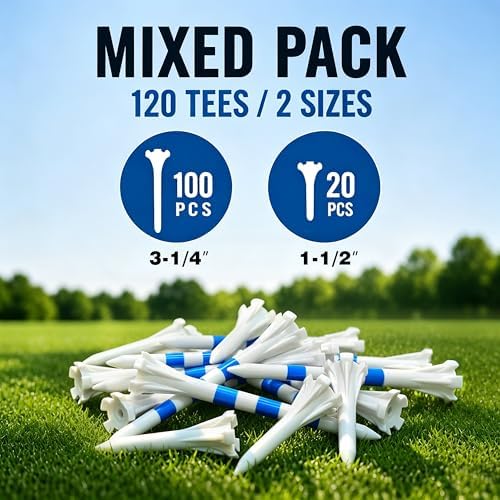 CHAMPKEY Advanced 5-Prong Plastic Golf Tees 120 or 100 Pack - Image 7