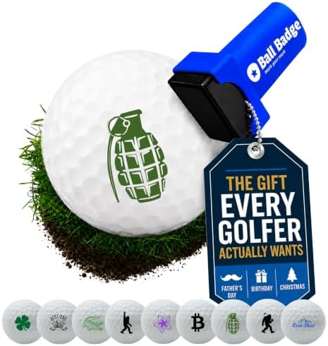 Ball Badge Golf Ball Stamp, Icon Series Self-Inking Ball Marker by AlibiGolf