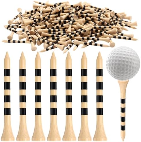 100 Pcs Wooden Golf Tees, 2-3/4 Inch Bamboo Golf Tees, Professional Natrual Tee by Unknown