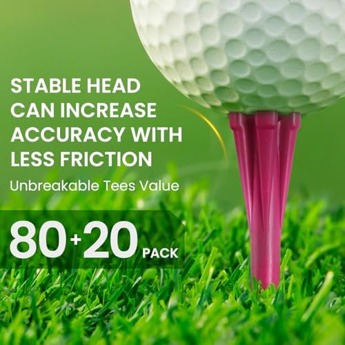 FINGER TEN Golf Tees Plastic 100 Pack - Image 2