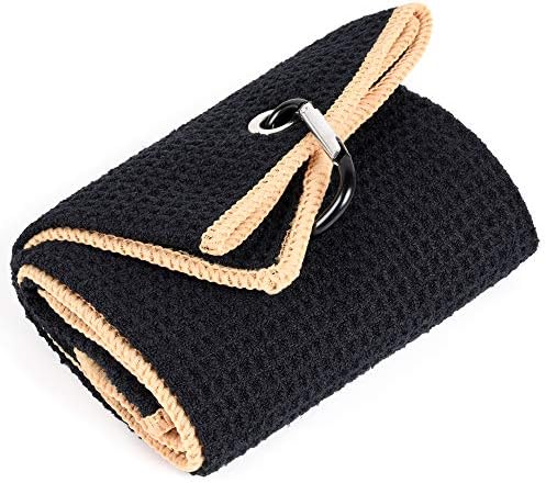 Mile High Life Tri-fold Golf Towel | Premium Microfiber Fabric | Waffle Pattern by MileHighLife