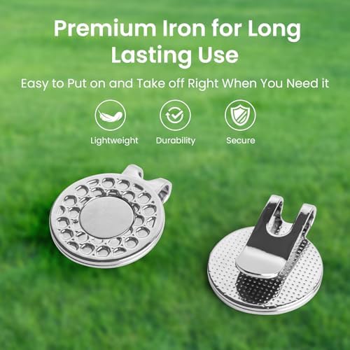 FINGER TEN Golf Hat Clip Magnetic Silver Set 3/6/9/12 Pack - Image 4