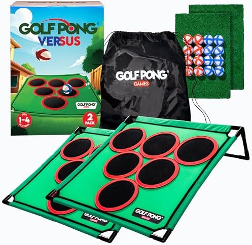 Golf Pong Chipping Game for Men, Women & Family, 2 Boards, No Club by GolfPongGames