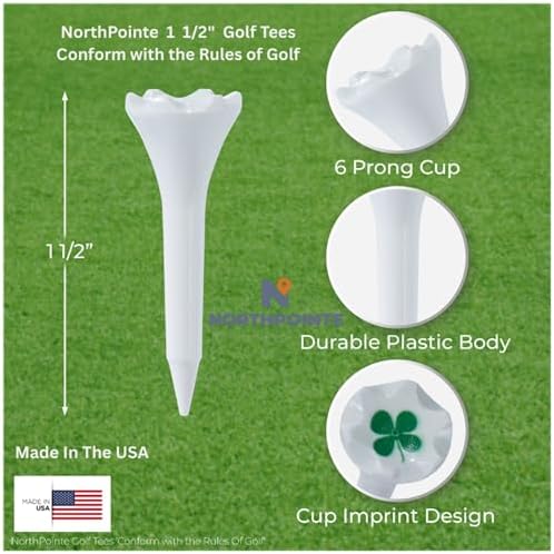 NorthPointe 1 ½” Plastic Golf Tees – Short Tees - Image 6