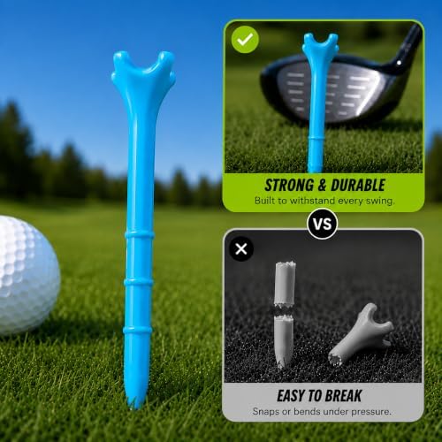 100/150 Pack Professional Plastic Golf Tees 3-1/4", Premium Durable Golf Tee - Image 5