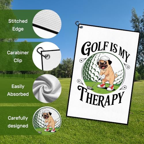 Golf is My Therapy Golf Towel - Image 3