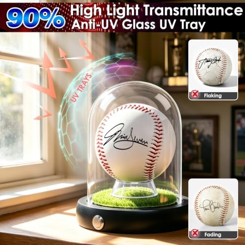 Real Glass Baseball Display Case - Image 6
