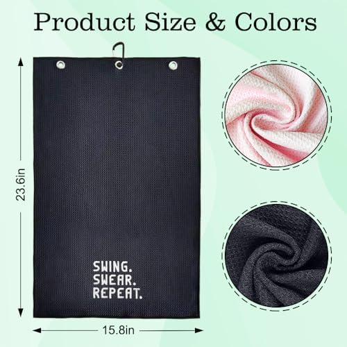 DYJYBMY Swing Swear Repeat Golf Towel Set, Golf Accessories - Image 2