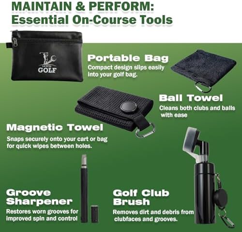 Golf Club Cleaning Kit, 8-in-1 Club Care Set - Image 4