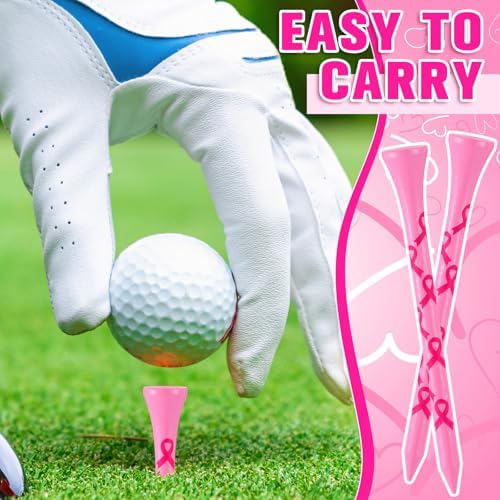 100 Pcs Pink Golf Tees 3 1/4" Bulk Bamboo Golf Accessories Gift - Image 4