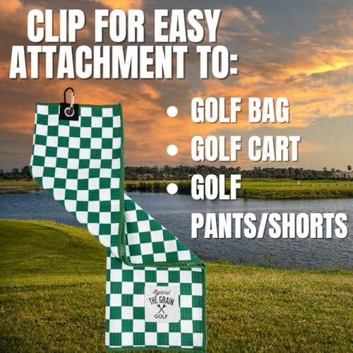 Against The Grain 2 Pack Microfiber Waffel Pattern Golf Towels - Image 4