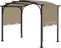 200x103 in Pergola Canopy Replacement Shade Cover Only, Khaki | Fits 10x10 ft by Iheqard