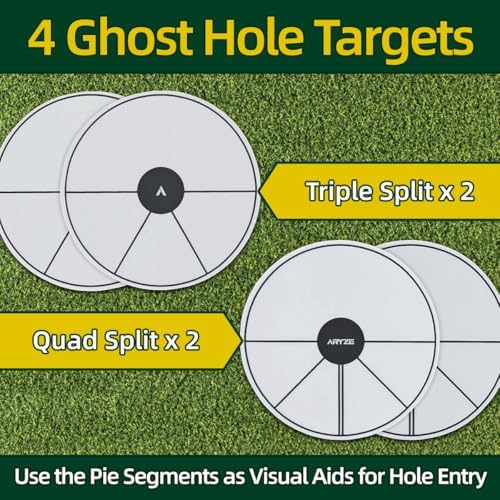 ARYZE 4 Pack Ghost Hole Putting Targets – Putting Training Aid, Official Size - Image 2