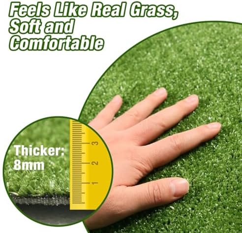 GLOBREEN Artificial Grass Pad for Dogs Potty, 4FTX6FT Pets Fake Grass Pee Pads - Image 2