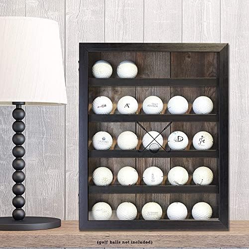 Golf Ball Shadowbox Display Case | 12 Ball & 25 Ball Options | Glass Front Door - Image 3