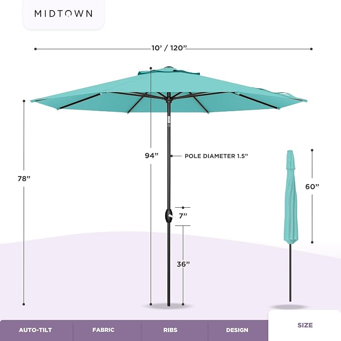 Midtown Umbrellas The Lean Patio Umbrella - Image 6