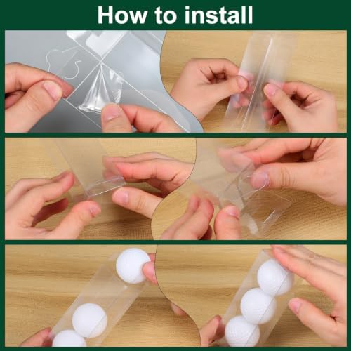 Baluue Golf Ball Container Sleeve 3 pack Clear Pe Storage Box Transparent - Image 5