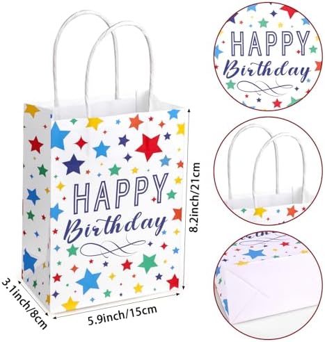 Hxezoc 12 Pieces Birthday Gift Bags - Image 2