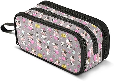 ZAZYXTJ Cute Cow Pencil Case Large Capacity Pencil Pouch by ZAZYXTJ