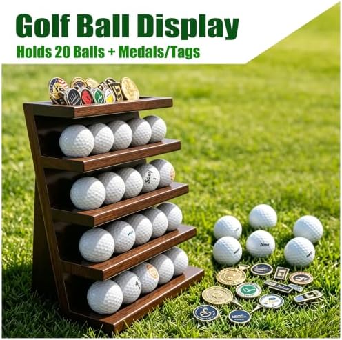 100% Solid Cypress Wood Golf Ball Display Case - Image 3